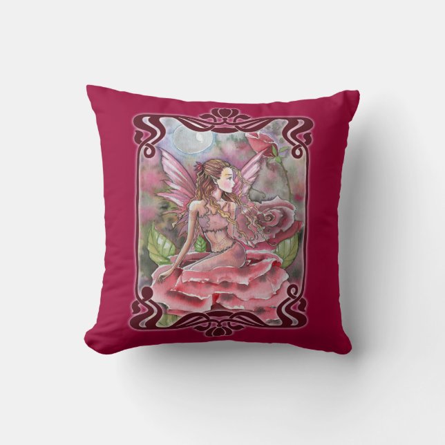 Oreiller jeté Fée Rose (Recto)