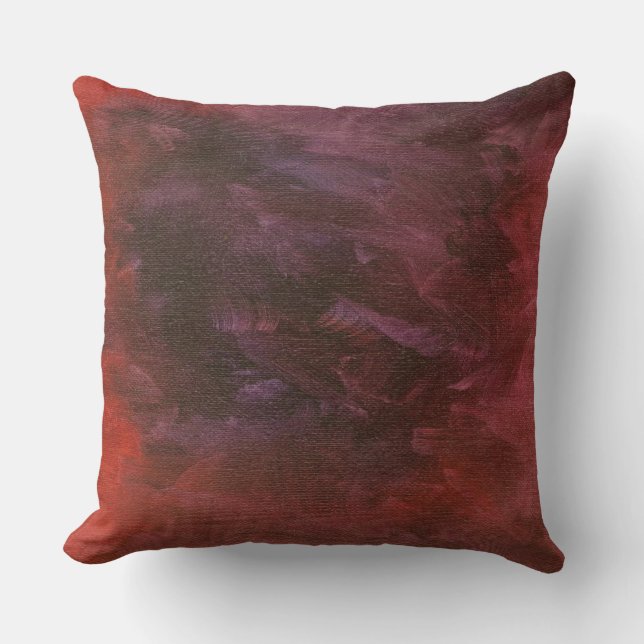 Oreiller jeté Finition Fausse Toile Violette (Recto)