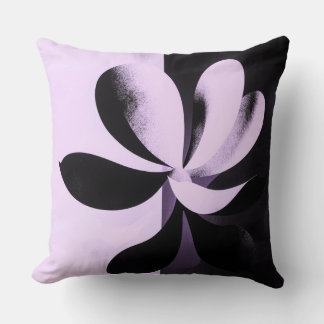 Oreiller jeté floral abstrait minimal