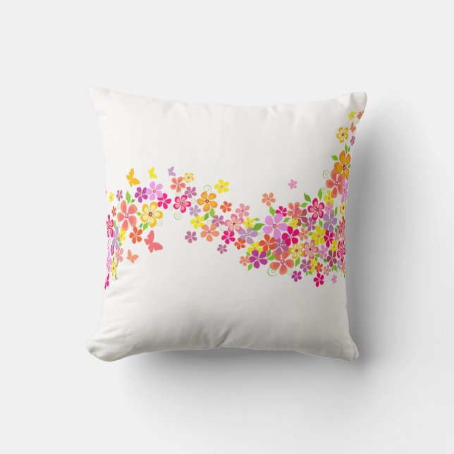 Oreiller Jeté - Floral Été (Recto)