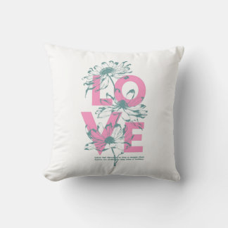 Oreiller jeté Floral LOVE