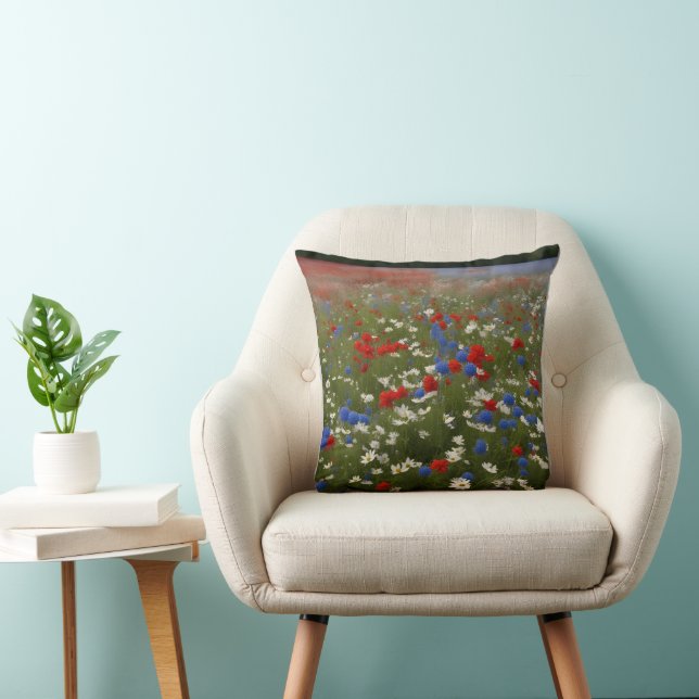 Oreiller jeté floral patriotique (Chaise)