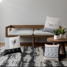 Oreiller jeté Floral Rustique Tons de Terre Minima