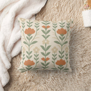 Oreiller jeté floral scandinave moderne