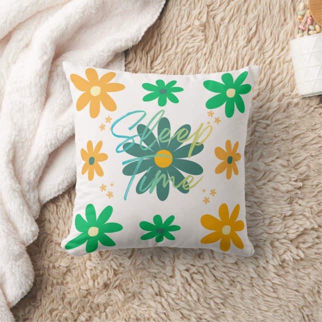 Oreiller jeté floral Sleep Time (Couverture)