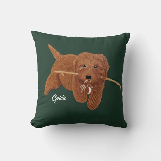 Oreiller jeté Goldie Doodle (Recto)