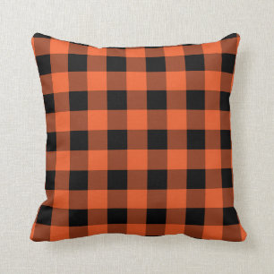 Oreiller jeté Halloween automne orange noir
