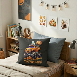 Oreiller jeté Halloween Crew Boo mignon pour la ch