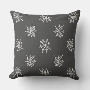 Oreiller jeté Halloween Toile d'araignée blanche e