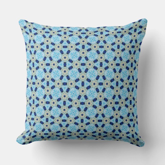 Oreiller jeté Harmony Blue Petal (Recto)