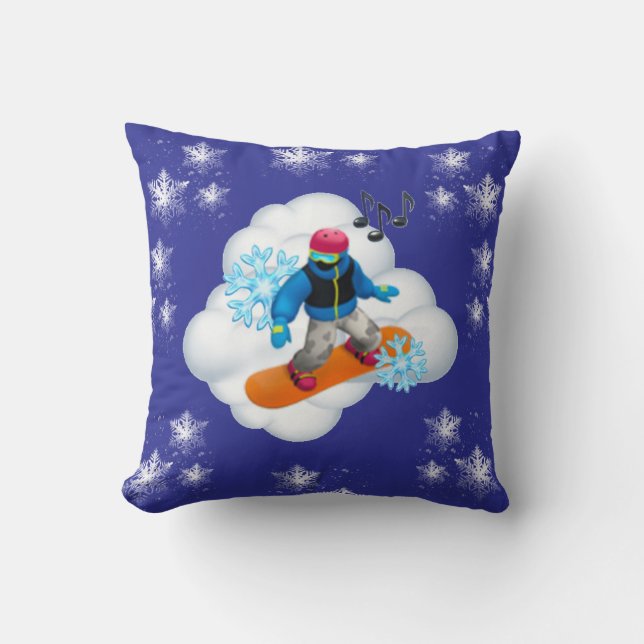 Oreiller jeté Humeur de snowboard  (Recto)