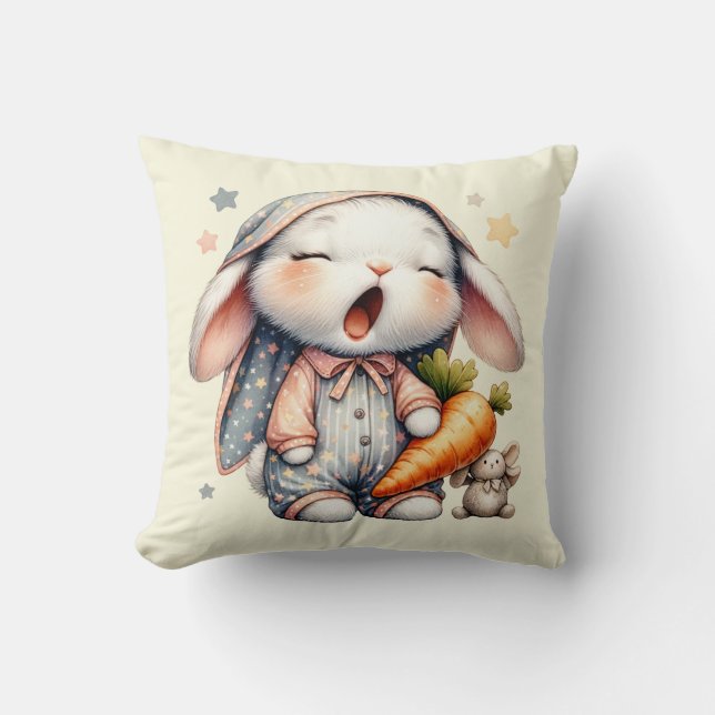 Oreiller jeté Lapin Bunny endormi (Recto)