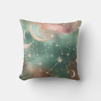Oreiller Jeté - Lune Céleste Vert Sauge Blush