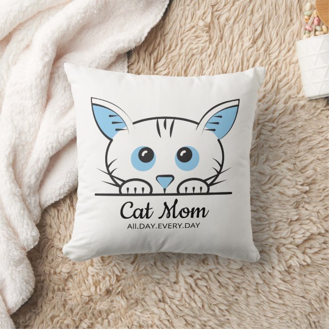 Oreiller jeté Maman Chat Mignon (Couverture)