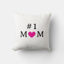 Oreiller jeté Maman numéro un personnalisé