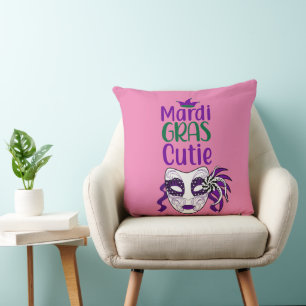 Oreiller jeté Mardi Gras Cutie