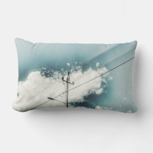 Oreiller Jeté Minimaliste Lampe Poteau Nuages Ciel