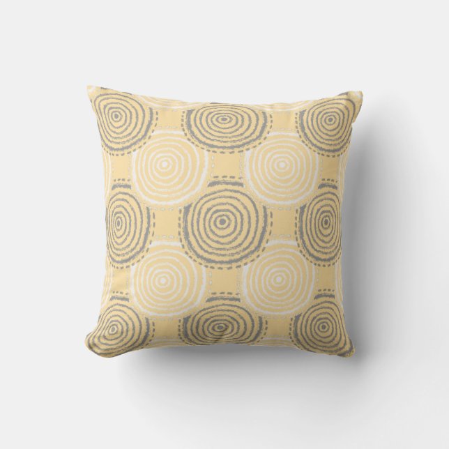 Oreiller jeté motif cercle tribal (Recto)