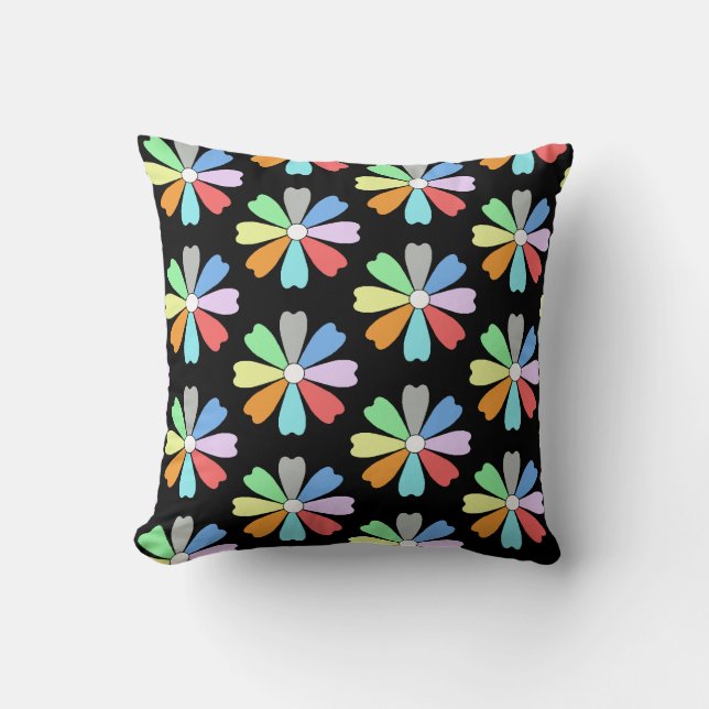 Oreiller jeté motif fleur chanceuse / Coussin (Recto)