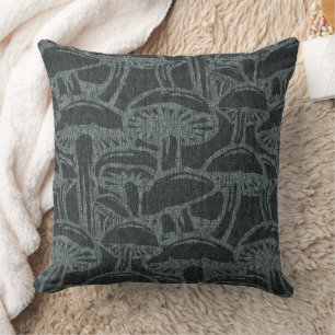 oreiller jeté motif histoire de champignon