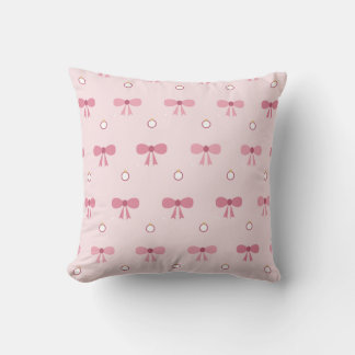 Oreiller jeté motif Noël arc rose Coquette