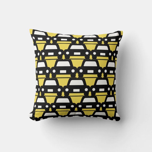Oreiller jeté motif voiture funky / Coussin (Recto)