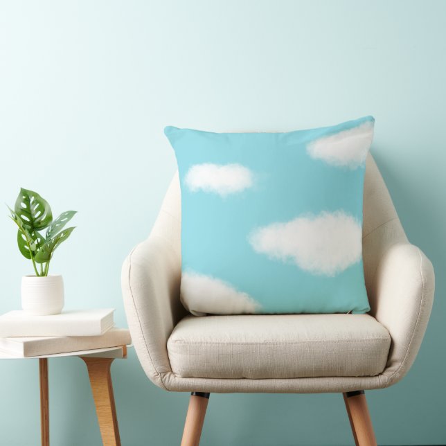 Oreiller Jeté Nuages Ciel Bleu (Chaise)