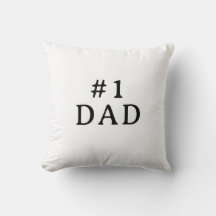 Oreiller jeté numéro un papa personnalisé