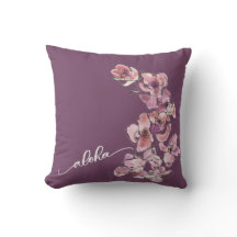 Oreiller jeté Original Orchid Aloha 16" x 16"