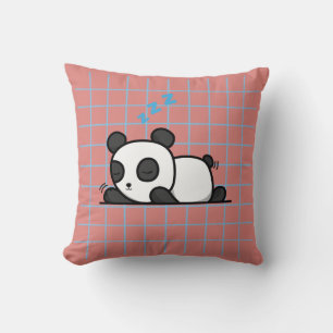 Oreiller jeté Panda Mignon Endormi – Dessin Animé