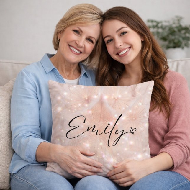 Oreiller jeté personnalisé Dandelion Sparkle (Créateur téléchargé)