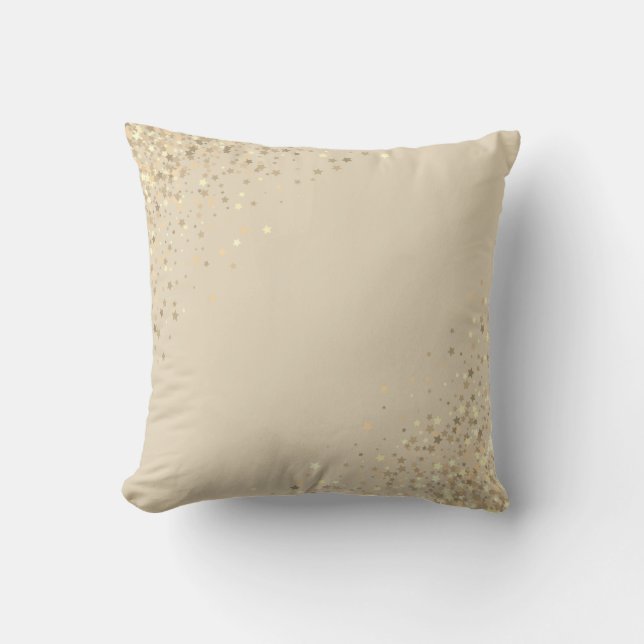 Oreiller jeté Petites Étoiles de Fêtes (Recto)
