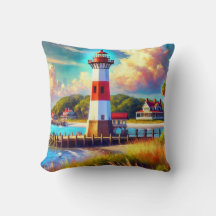 Oreiller jeté Phare Vie Côtière Nautique