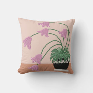 Oreiller jeté Pot de fleurs de lavande