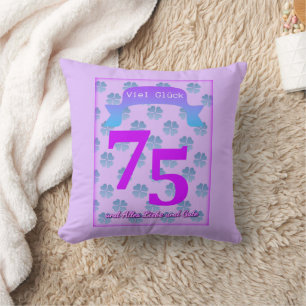 Oreiller jeté pour 75e anniversaire en allemand