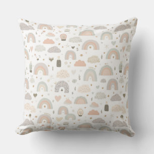 Oreiller jeté pour bébé pastel scandinave