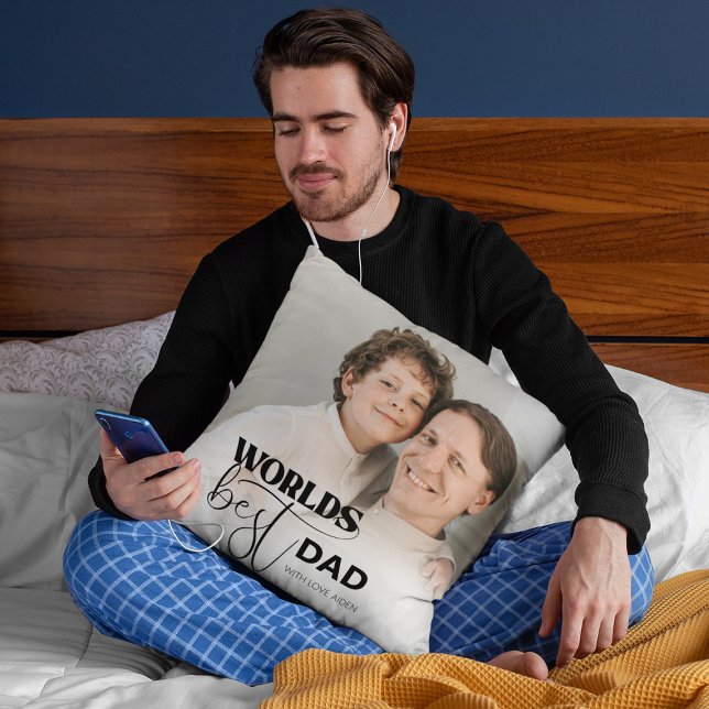 Oreiller jeté pour le meilleur papa du monde (Créateur téléchargé)
