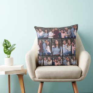 Oreiller jeté pour réunion de famille de onze phot