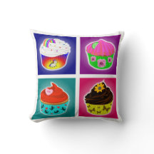 Oreiller jeté Quatre Cupcakes