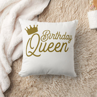 Oreiller jeté Reine d'anniversaire - Cadeau d'anni