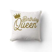 Oreiller jeté Reine d'anniversaire - Cadeau d'anni