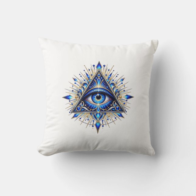 Oreiller jeté Saphir de minuit Eye (Recto)