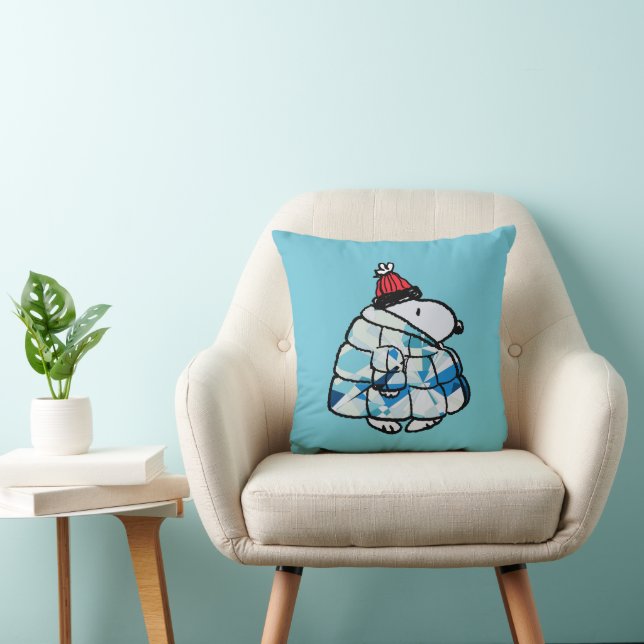 Oreiller jeté Snoopy Winter Gem Puffer Jacket (Chaise)
