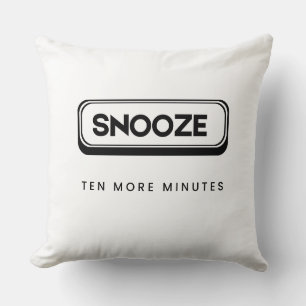 Oreiller jeté Snooze   Dix minutes de plus