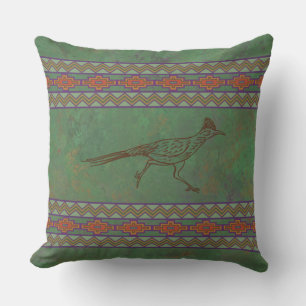 Oreiller jeté Southwest Roadrunner Sagebrush vert