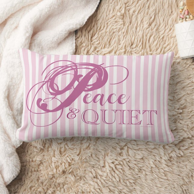 Oreiller jeté Stripé Paix & Calme (Rose) (Couverture)