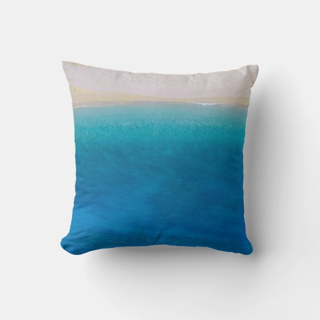 Oreiller jeté thème plage Sandy Blue (Recto)