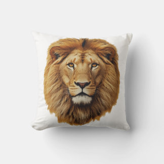 Oreiller jeté visage de lion | Cushio d'animal de 