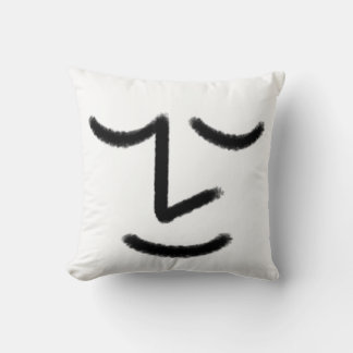 Oreiller jeté visage Zen minimaliste