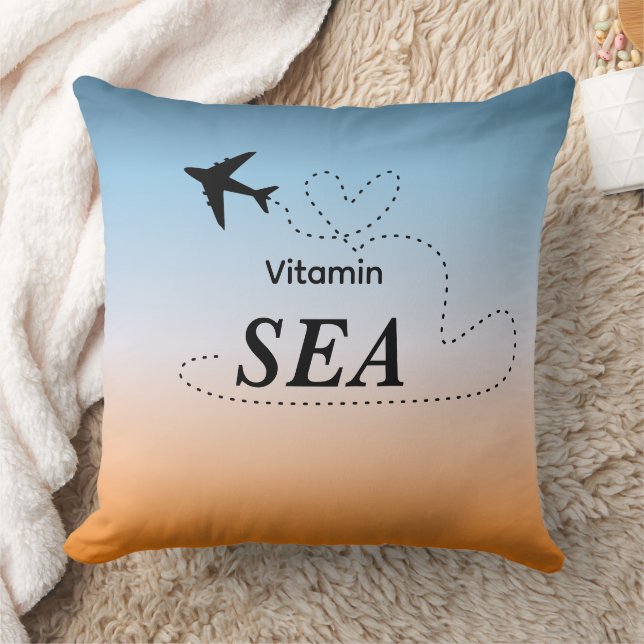 Oreiller jeté Vitamin Sea Orange Couleur d'Été (Couverture)